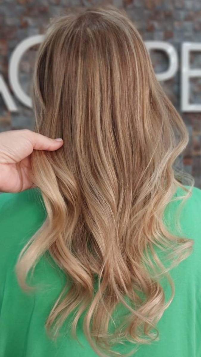 Depois Antes Cabelo Loiro MegaHair